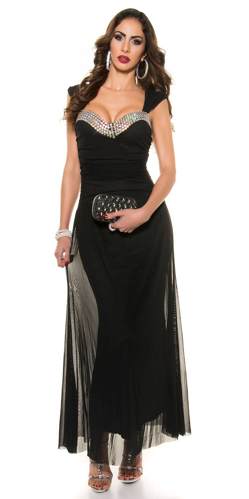 Sexy abito elegante lungo scollato