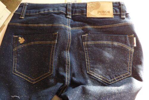 Jeans elasticizzati con lurex