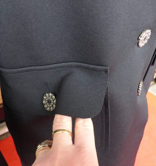 Cappotto/giacca donna leggero nero con bottoni Mimì Muà