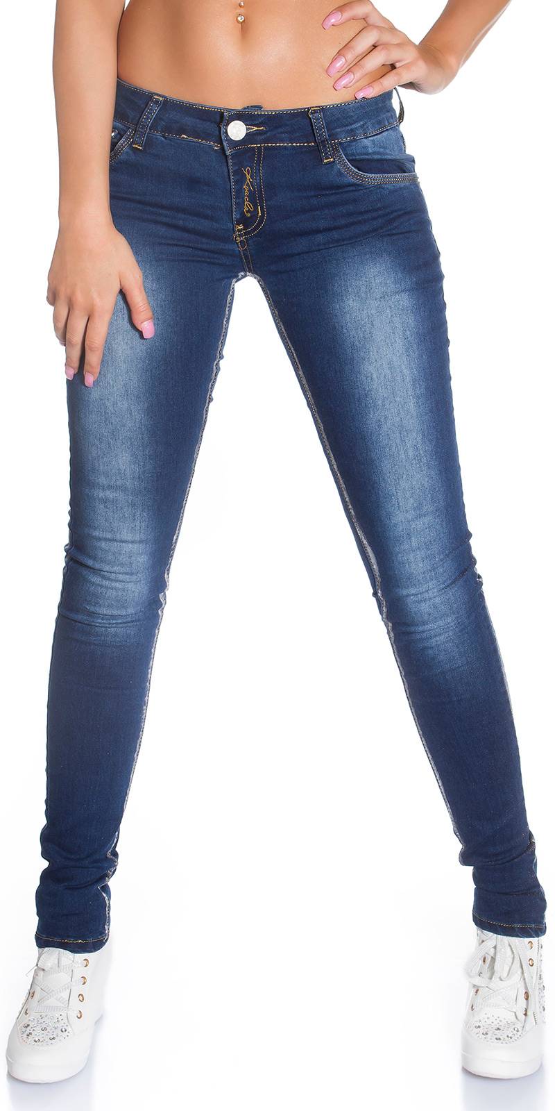 Sexy jeans elasticizzati a gamba stretta - immagine 5