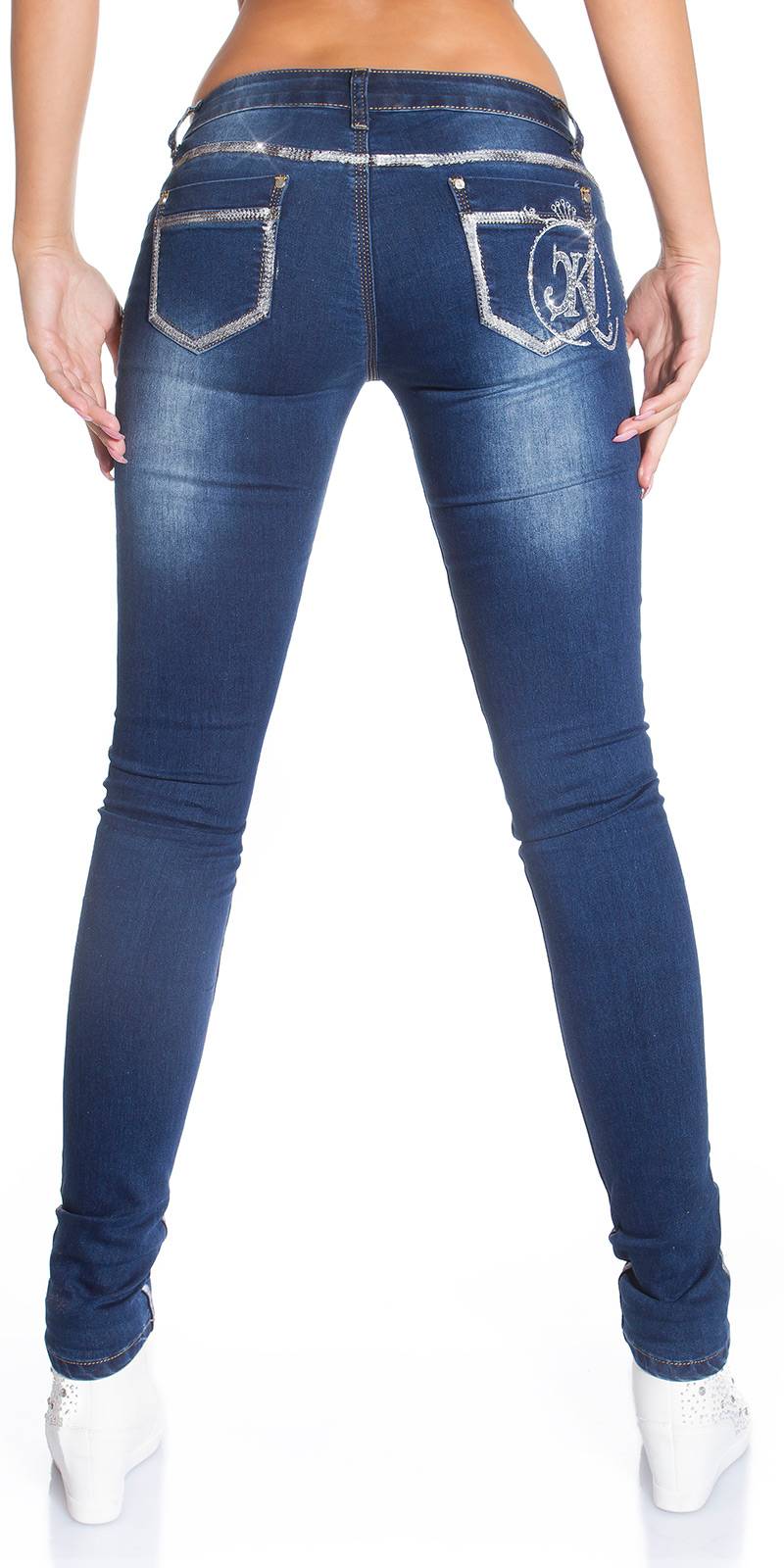 Sexy jeans elasticizzati a gamba stretta - immagine 3