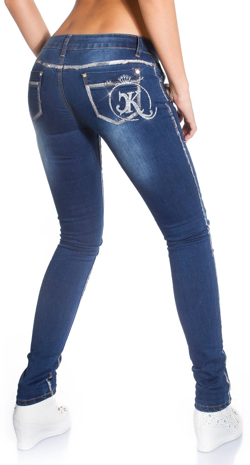 Sexy jeans elasticizzati a gamba stretta - immagine 4