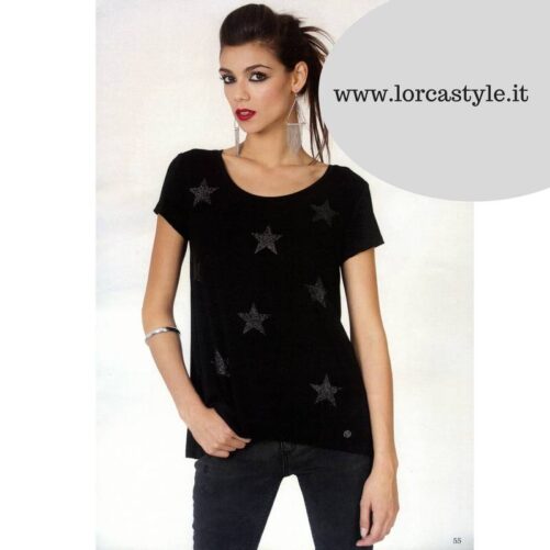 T-shirt nera VENEZIA con le stelle