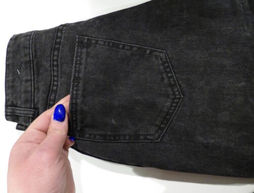 Jeans nero sfumato taglia xs vita alta