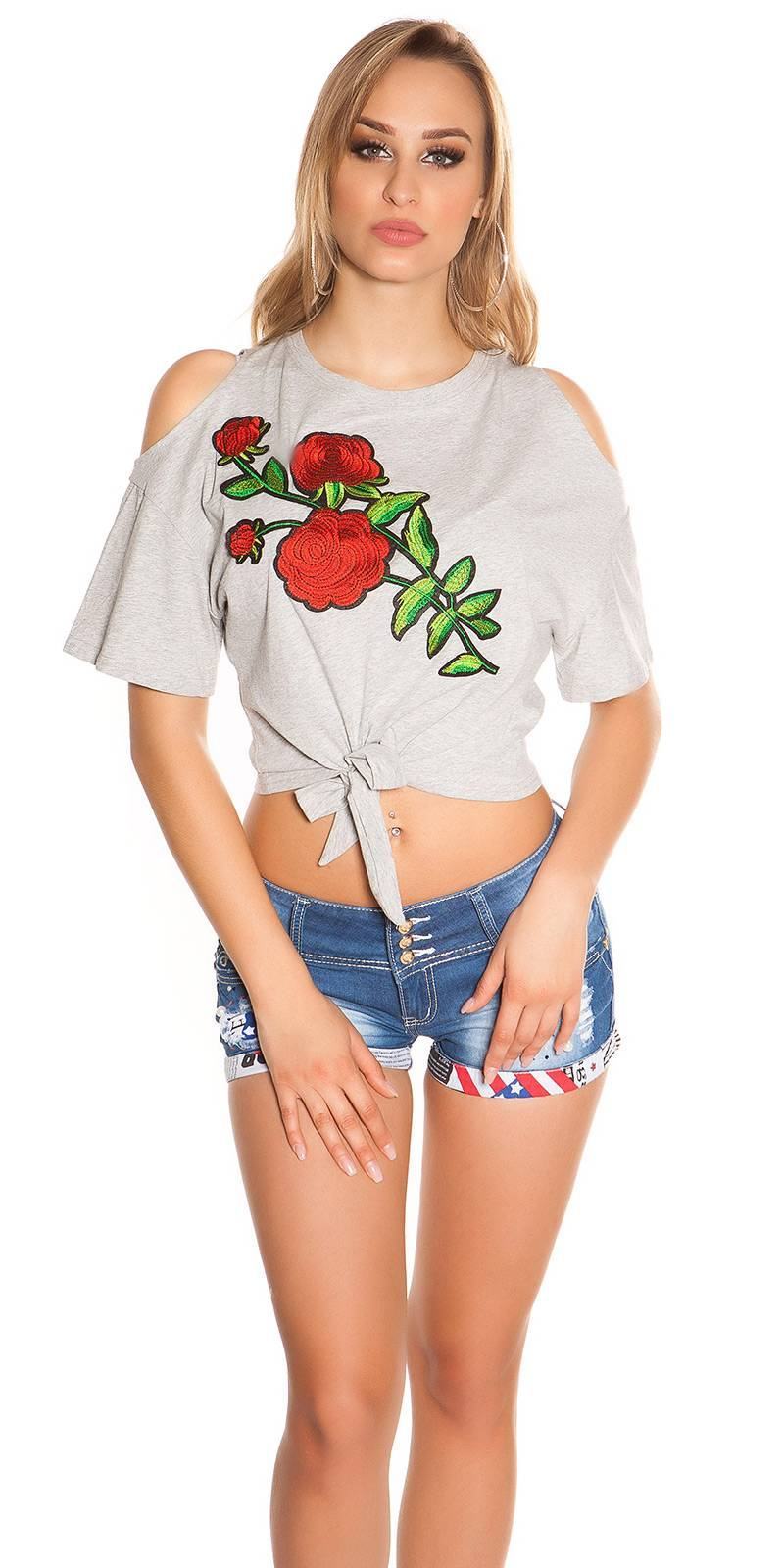 Sexy maglietta cocktail ricamo in 3d