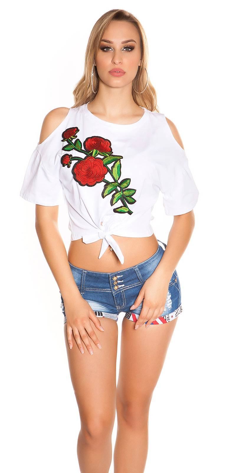 Sexy maglietta cocktail ricamo in 3d