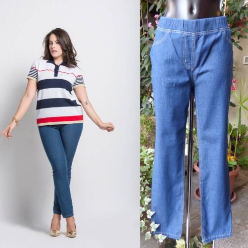 Jeans estivo in bio cotone ultra leggero moda curvy