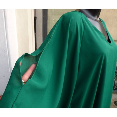 Elegante casacca verde moda curvy Damamia PANTELLERIA