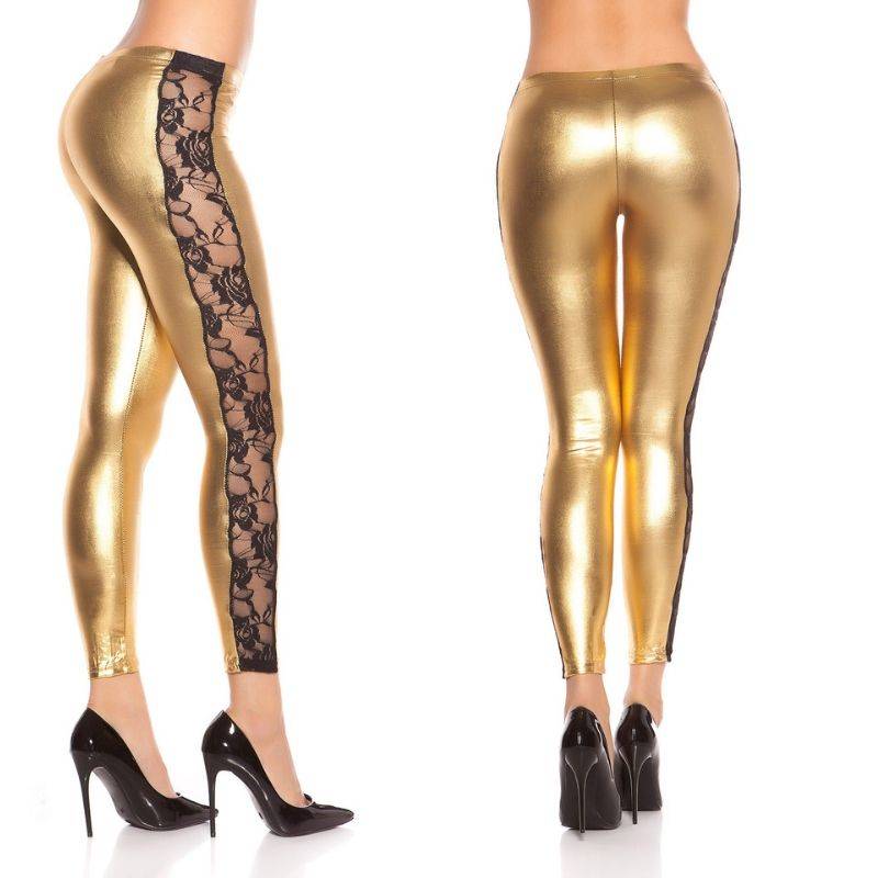 leggins con pizzo