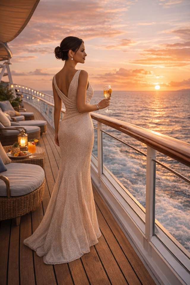 Abito Lungo Luminoso – Champagne Elegance - immagine 4