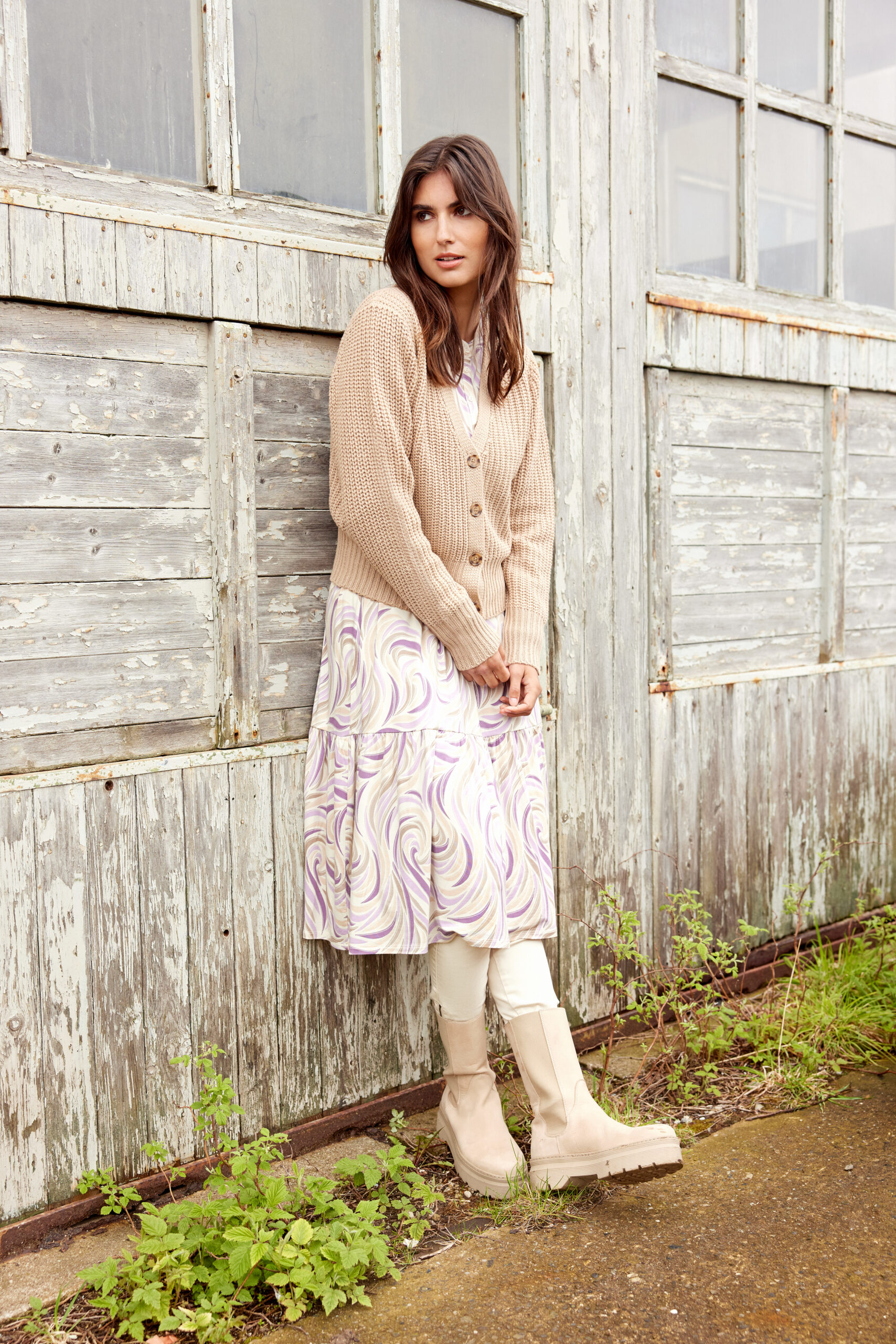 Vestito casual sotto al ginocchi in eucalipto - immagine 4