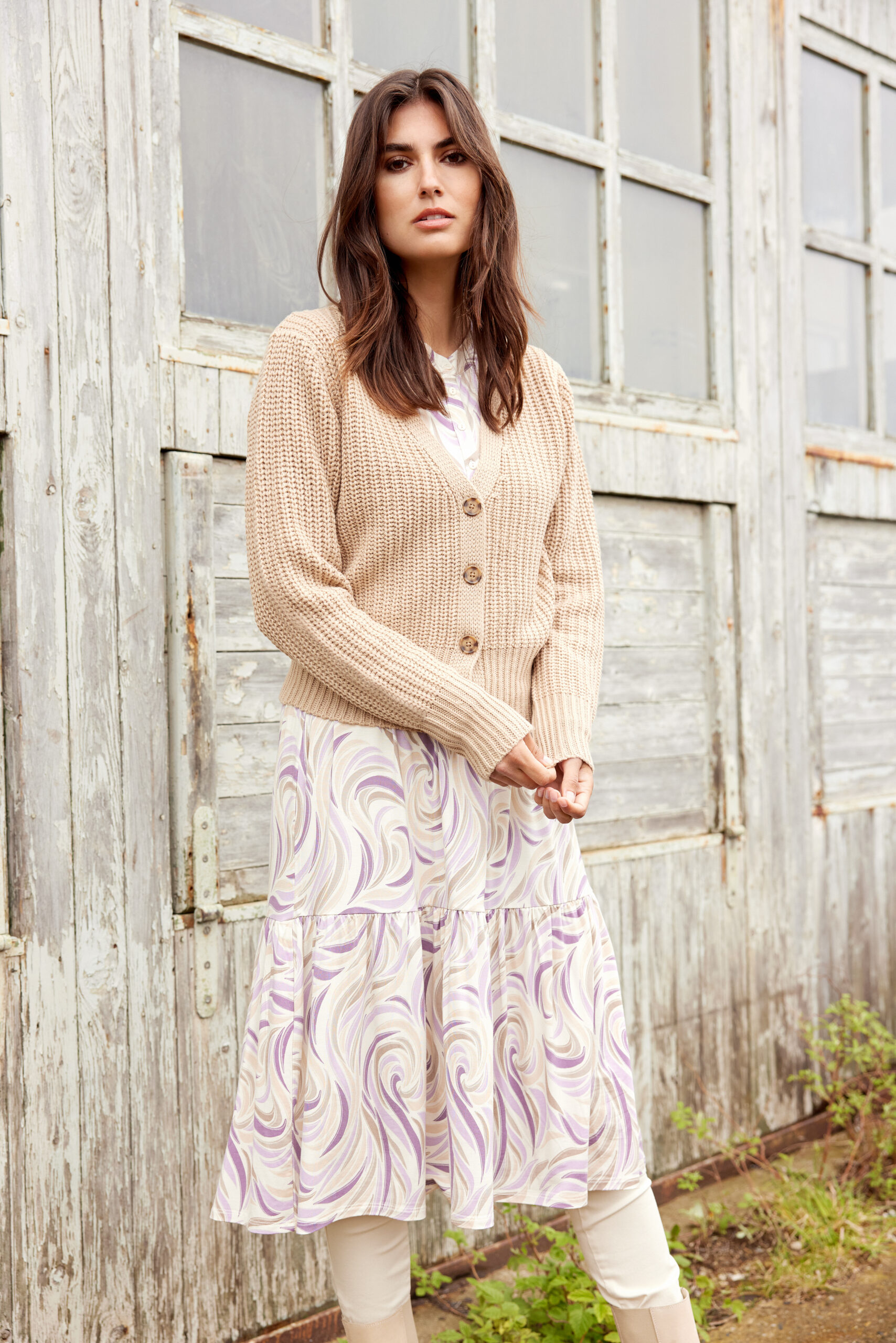 Vestito casual sotto al ginocchi in eucalipto - immagine 3