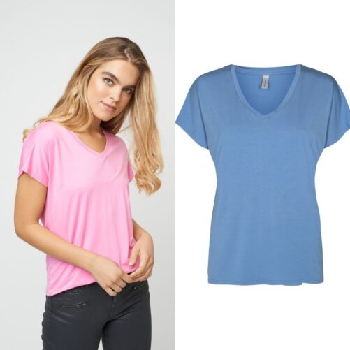 SC-Marica 32 T-shirt rosa e azzurro viscosa sostenibile