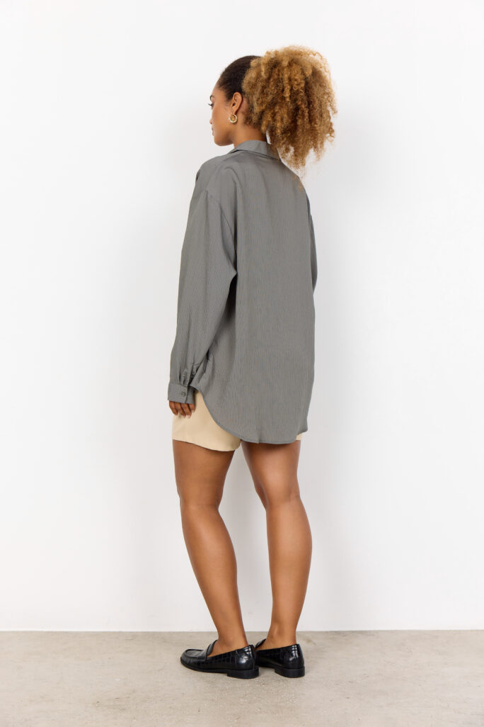 Camicia Soya Concept SC-Poy 1 in viscosa a righe vista frontale