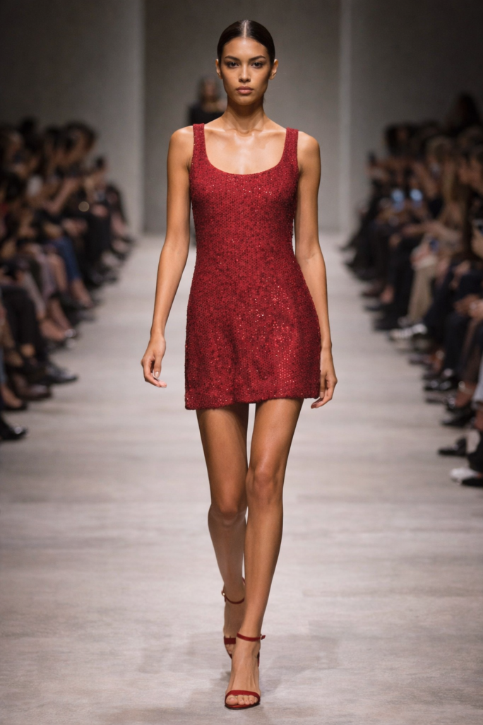 Vestito corto in paillettes