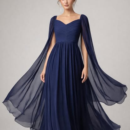 Vestito elegante blu cerimonia