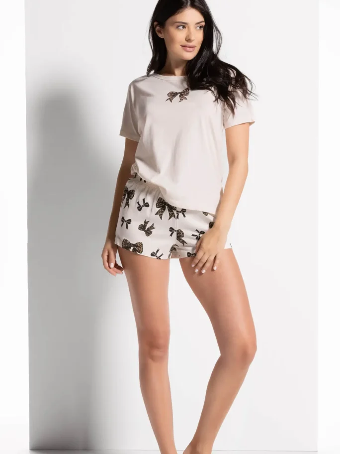 💖 Pigiama Corto Donna in Jersey di Cotone – Comfort & Relax