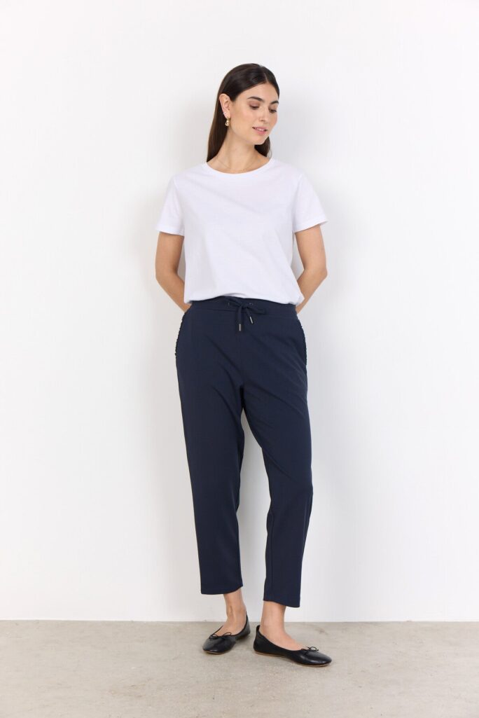 Pantaloni Soya Concept SC-SIHAM 2 blu notte vista frontale