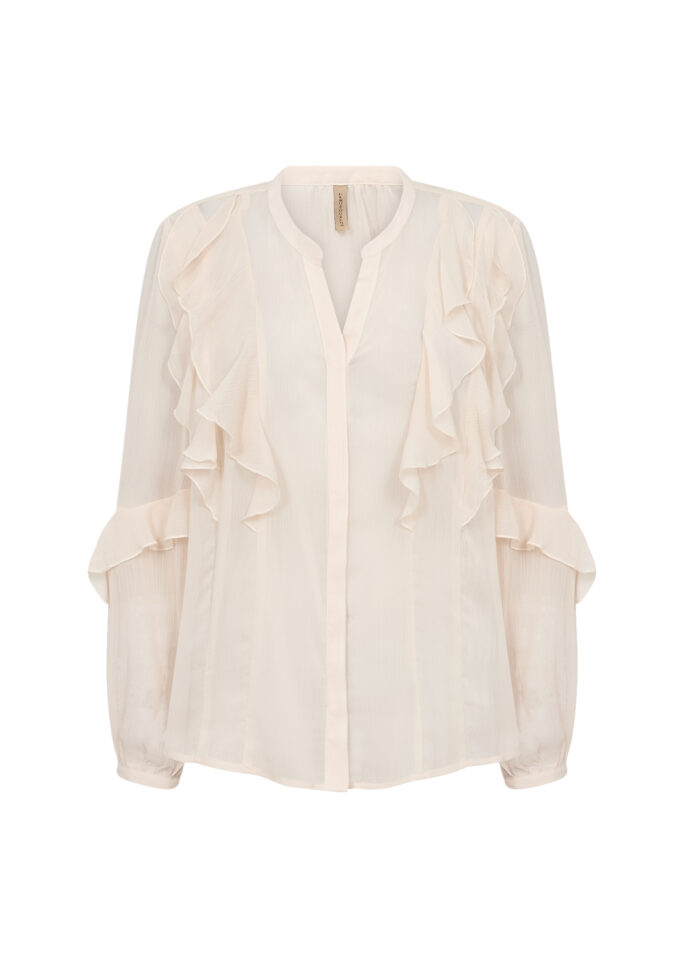 Camicia Donna SC-NAIA 7 con Volant – Blusa Elegante in Poliestere Riciclato  Soya Concept