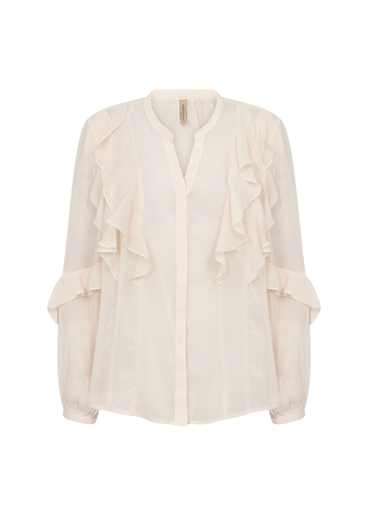 Camicia Donna SC-NAIA 7 con Volant – Blusa Elegante in Poliestere Riciclato Soya Concept