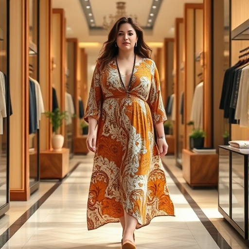 Tunica curvy elegante in boutique di lusso