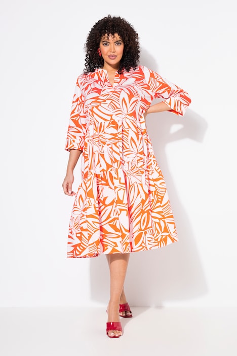 Abito Ulla Popken da campionario arancione paprica a strati