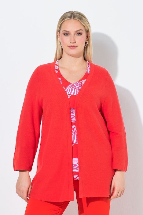 Ulla Popken cardigan unito arancione scarlatto