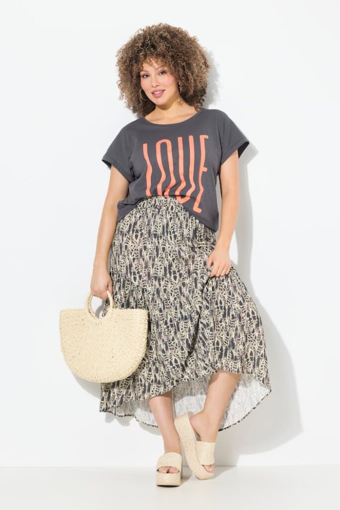 Ulla Popken gonna asimmetrica verde salvia taglia 48-50