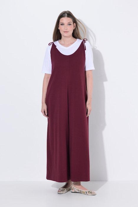 Ulla Popken jumpsuit jersey bordeaux taglia 48-50