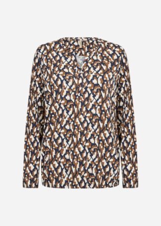 Blusa Soya Concept SC-FELICITY AOP 527 blu notte fantasia geometrica