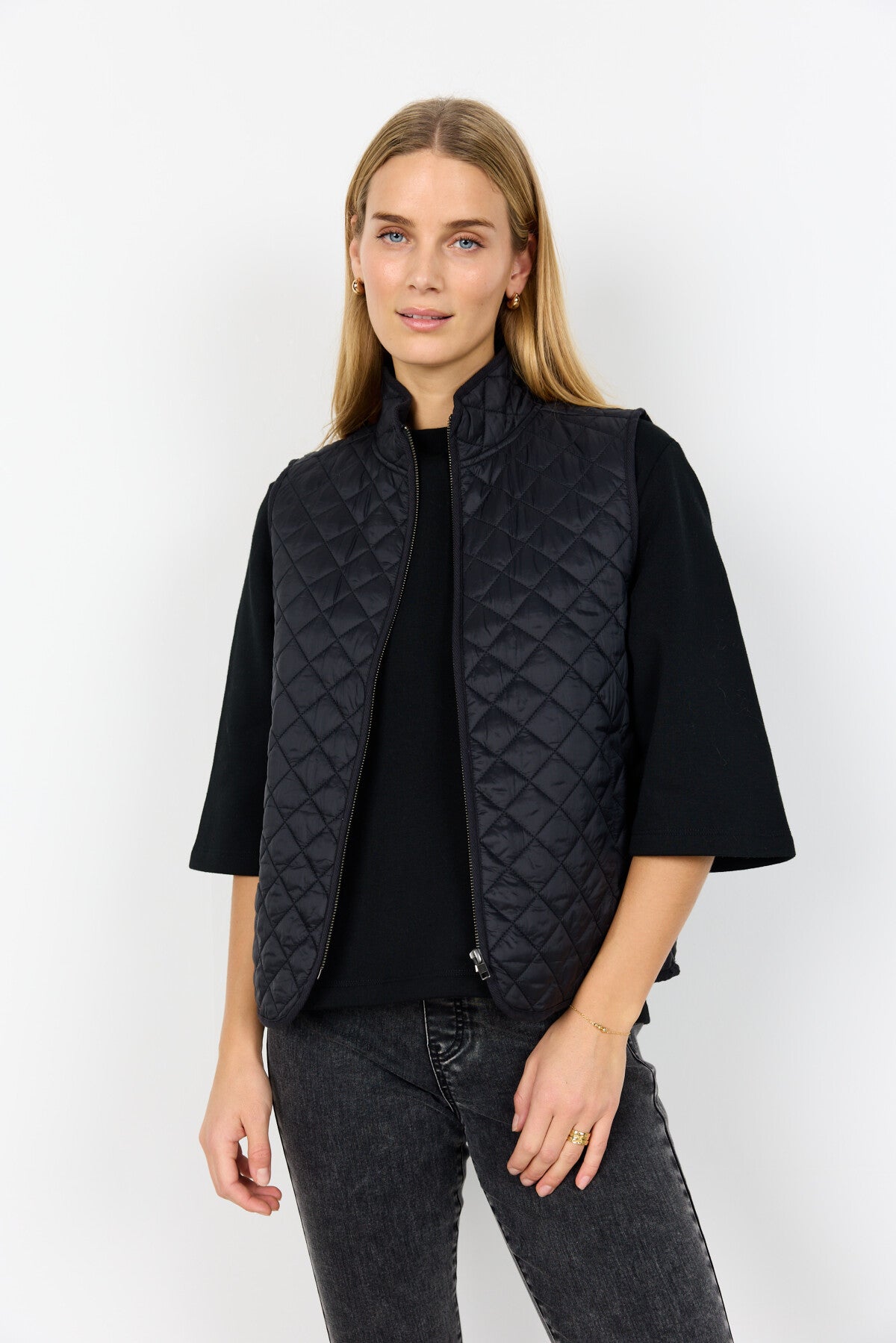 Gilet Soya Concept SC-BENETE 1 nero trapuntato