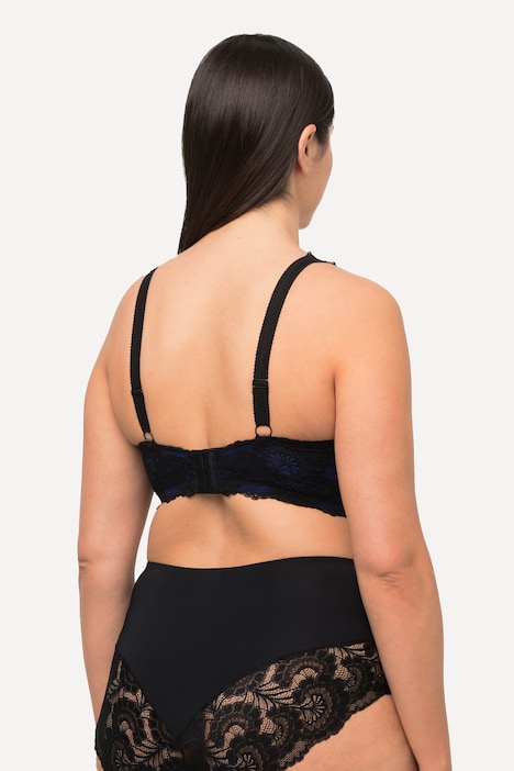 Ulla Popken bralette senza ferretto con coppe morbide, pizzo e coppa B-E taglia 85, vista prodotto 3