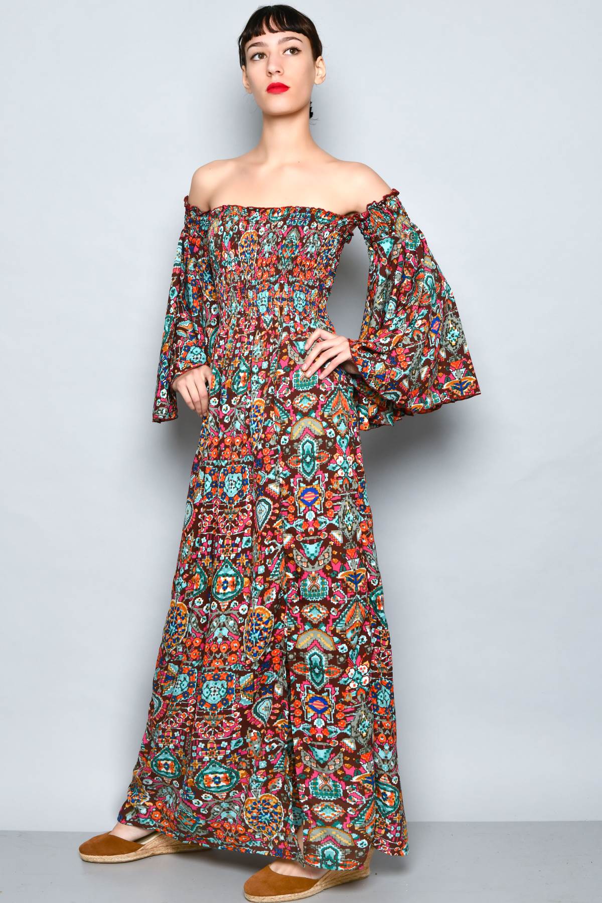 Abito HHG LD-924-B multicolore indossato