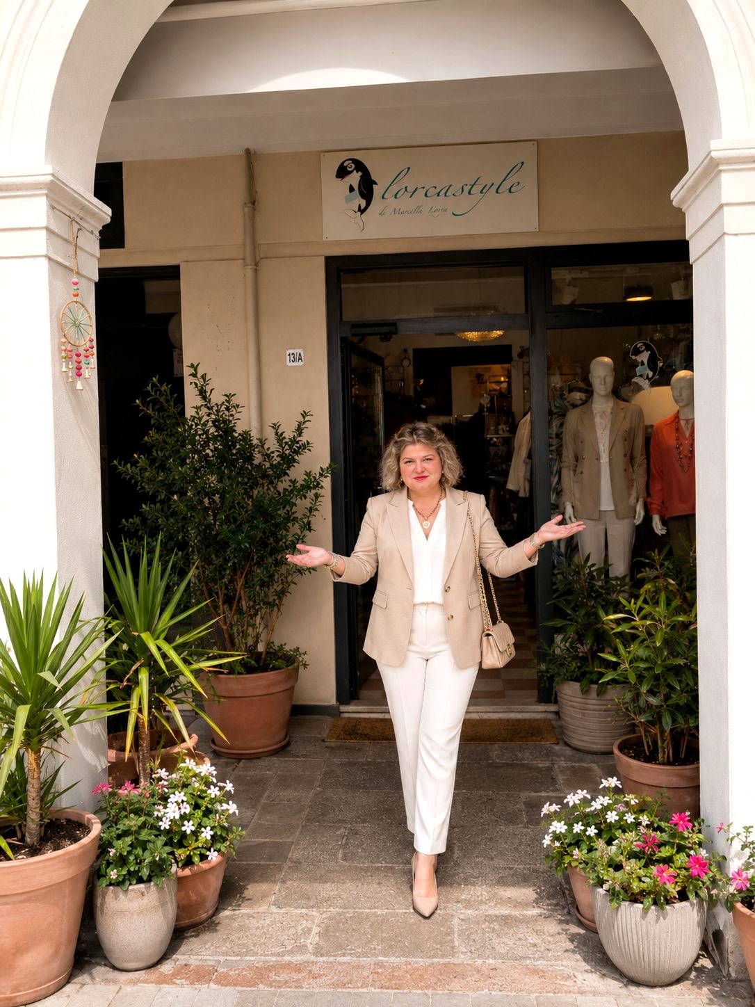 Ingresso esterno della boutique Lorcastyle in Piazza Garibaldi ad Adria