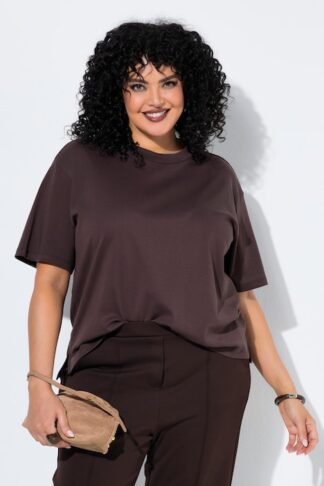 T-shirt Boxy Fit oversize scollo tondo mezze maniche Ulla Popken 852129115