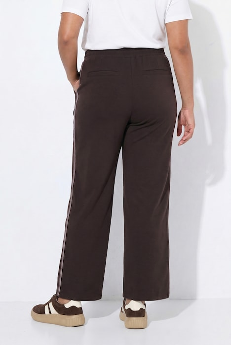 Pantaloni crop bande laterali gamba ampia coulisse regolabile Ulla Popken 852223115 - immagine 3
