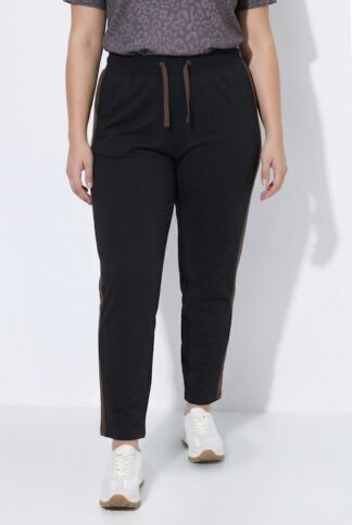 Pantaloni joggers sportivi bande laterali coulisse regolabile Ulla Popken 852251100