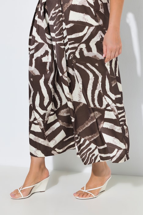 Gonna pantalone stampa zebrata gamba extra large vita elasticizzata Ulla Popken 852269115 - immagine 3