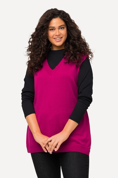 Cardigan con bottoni in morbida viscosa mix lavanda, indossato da modella
