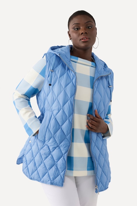 Gilet Trapuntato Azzurro Chiaro azzurro chiaro, indossato da modella