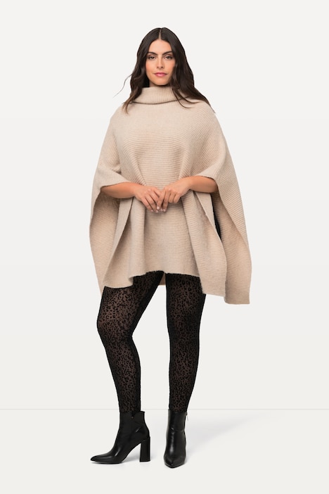leggings di calza con fantasia leopardata fantasia leopardata, indossato da modella