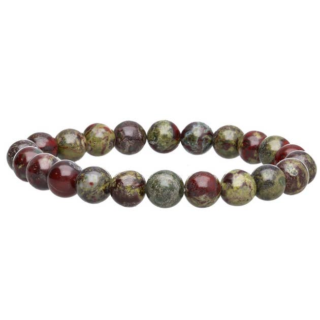 Bracciale in diaspro sangue di drago 8 mm Vives - immagine 2