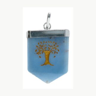 Ciondolo Albero della Vita in quarzo blu placcato argento Vives