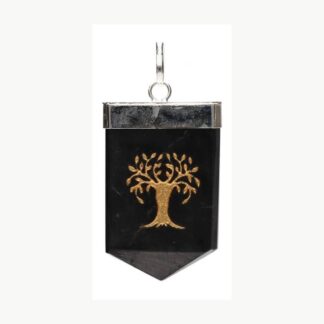 Ciondolo Albero della Vita in shungite placcato argento Vives