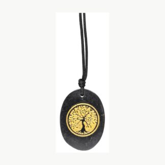 Ciondolo ovale in shungite con Albero della Vita Vives