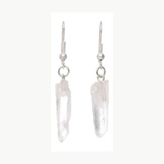 Orecchini con punte di quarzo placcati argento Vives